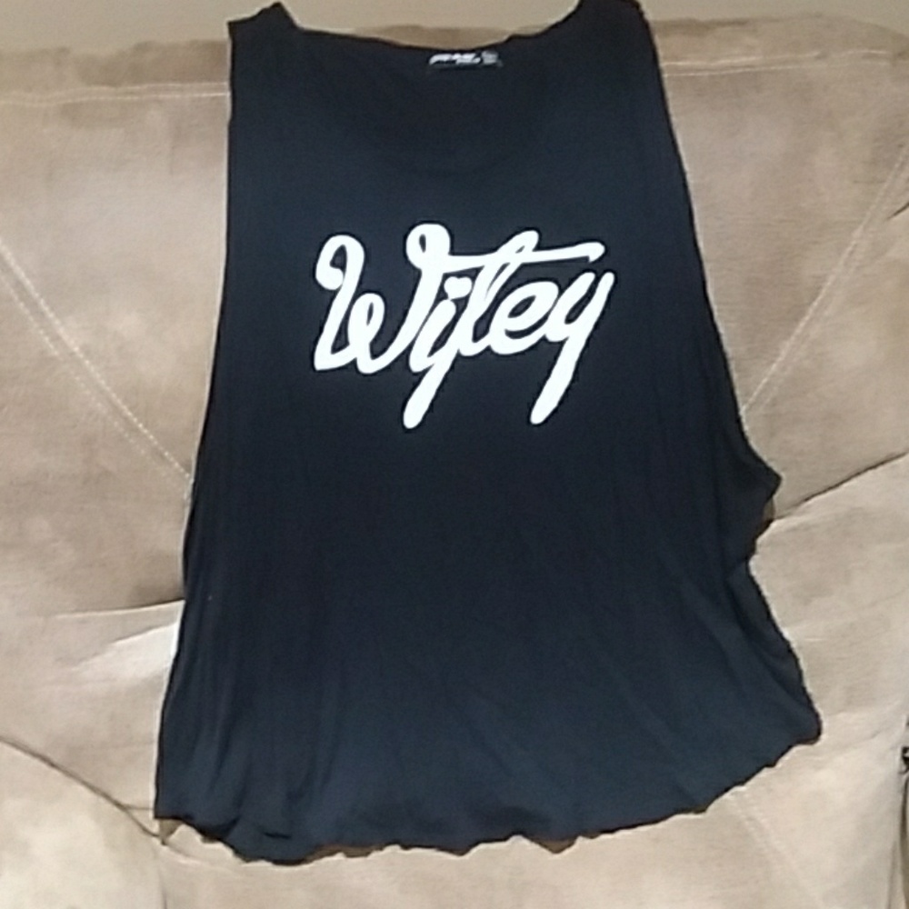 Black "Wifey" tank Lg.